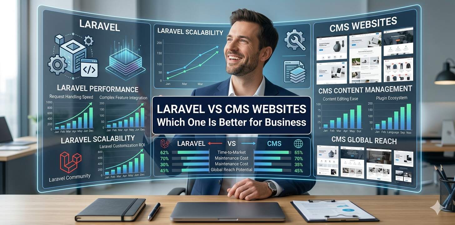 Laravel vs CMS Websites | Which One Is Better for Business | Complete Information